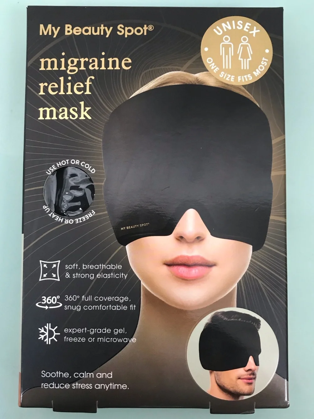 My beauty spot Black Migraine Relief Mask - Unisex